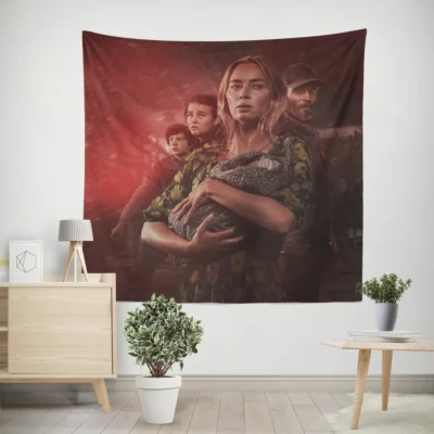 A Quiet Place Part II Thrilling Sequel Wall Tapestry