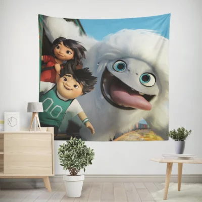 Abominable Yeti Heartwarming Adventure Wall Tapestry