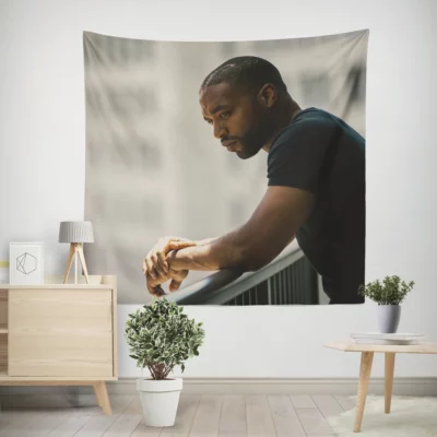 Anthony Mackie in the Thriller Triple 9 Wall Tapestry