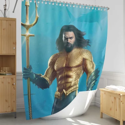 Aquaman Jason Momoa Ocean Adventure Shower Curtain 1