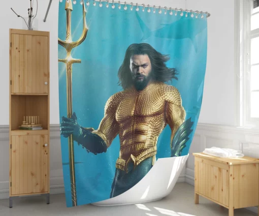 Aquaman Jason Momoa Ocean Adventure Shower Curtain 1