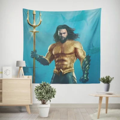 Aquaman Jason Momoa Ocean Adventure Wall Tapestry