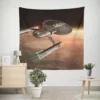 Ares Class Spaceship in Axanar Wall Tapestry