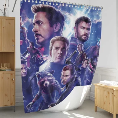 Avengers Endgame Iron Man vs. Thanos Shower Curtain 1
