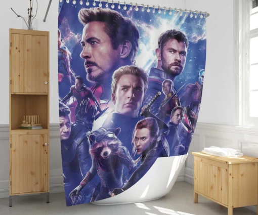 Avengers Endgame Iron Man vs. Thanos Shower Curtain 1