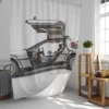 Back To The Future DeLorean Time Travel Shower Curtain