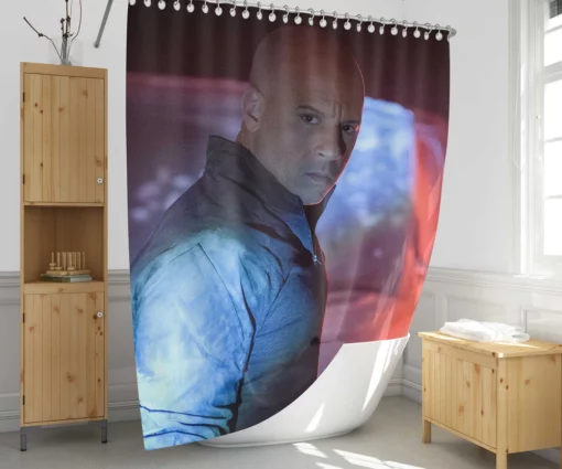 Bloodshot Vin Diesel Superhero Role Shower Curtain 1