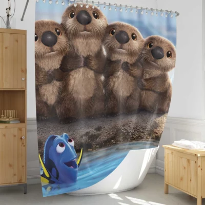 Dory Adventure in Finding Dory Shower Curtain 1