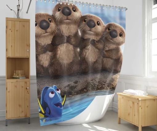 Dory Adventure in Finding Dory Shower Curtain 1