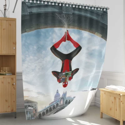 Far From Home Spider Man Unleashed Shower Curtain 1