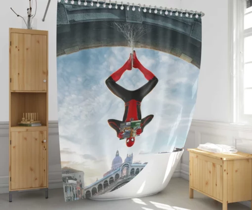 Far From Home Spider Man Unleashed Shower Curtain 1