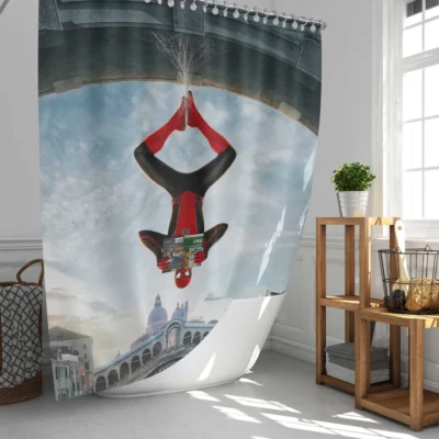 Far From Home Spider-Man Unleashed Shower Curtain