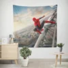 Far From Home Spidey in Cityscape Wall Tapestry