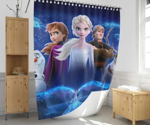 Frozen 2 Anna Elsa Friendship Quest Shower Curtain 1