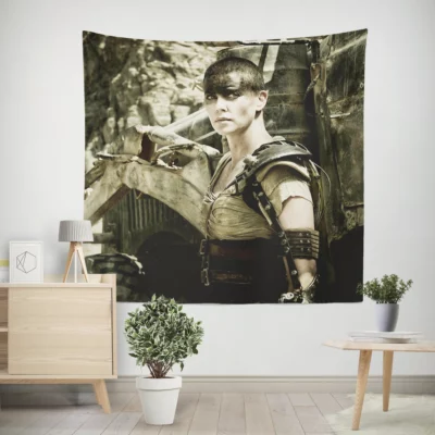 Fury Road Furiosa Charlize Epic Role Wall Tapestry