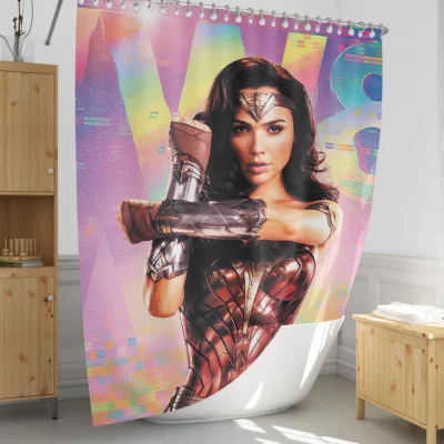 Gal Gadot Epic Return in Wonder Woman 1984 Shower Curtain 1