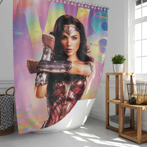 Gal Gadot Epic Return in Wonder Woman 1984 Shower Curtain