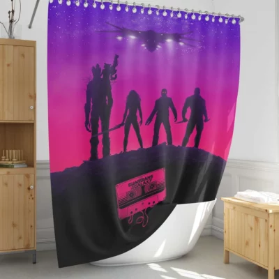 Guardians of the Galaxy Epic Adventure Shower Curtain 1