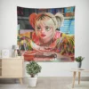 Harley Quinn Margot Robbie Iconic Portrayal Wall Tapestry