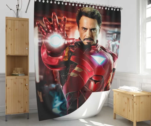 Iron Man 3 Robert Downey Jr. Challenge Shower Curtain 1