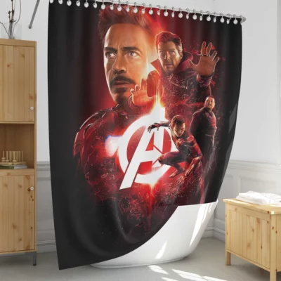Iron Man Spider Man and Doctor Strange Shower Curtain 1