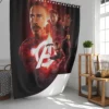 Iron Man Spider-Man and Doctor Strange Shower Curtain