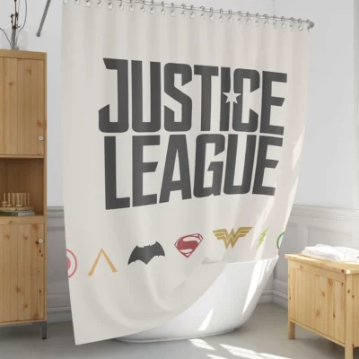 Justice League Logo Revealed Shower Curtain 1