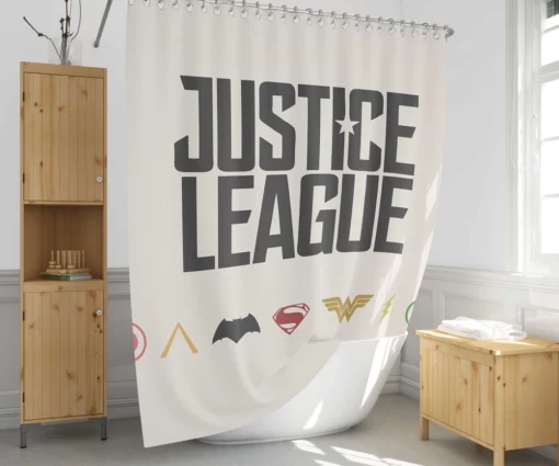 Justice League Logo Revealed Shower Curtain 1