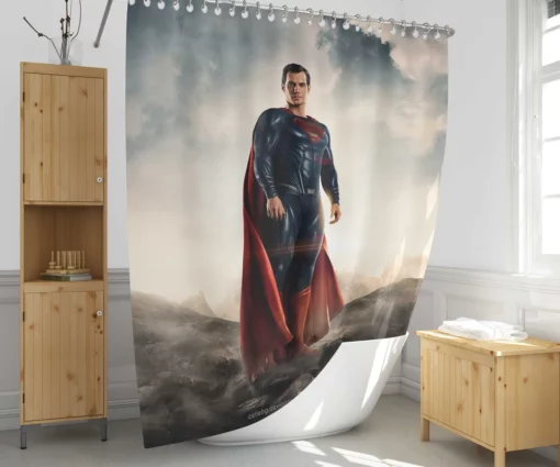Justice League Superman Returns Shower Curtain 1