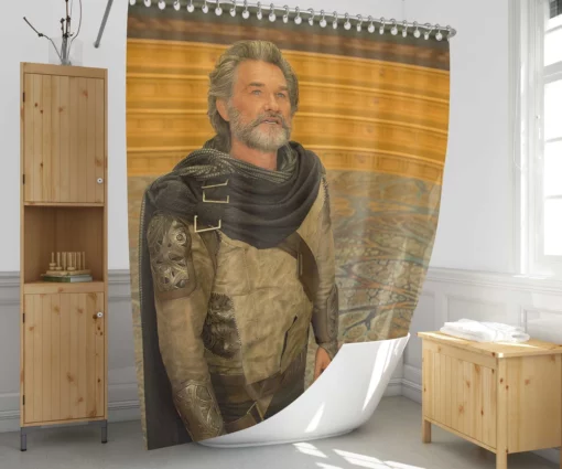 Kurt Russell as Ego in Guardians Shower Curtain 1