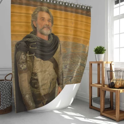 Kurt Russell as Ego in Guardians Shower Curtain