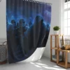 Kylo Ren Wields His Fiery Lightsaber Shower Curtain