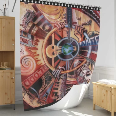 Mad Max Fury Road Action Unleashed Shower Curtain 1