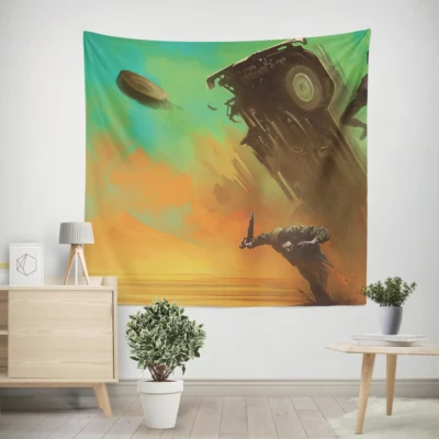 Mad Max Fury Road Intense Battle Wall Tapestry