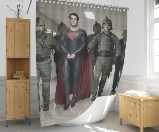 Man Of Steel Henry Cavill Heroics Shower Curtain 1