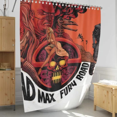 Max Furiosa Immortan Joe Struggle Shower Curtain 1