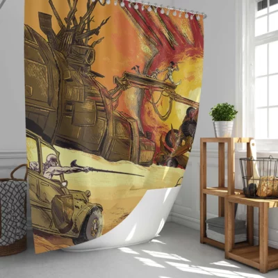 Max Resilience Fury Road Dramatic Shower Curtain