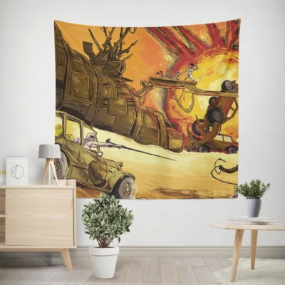 Max Resilience Fury Road Dramatic Wall Tapestry