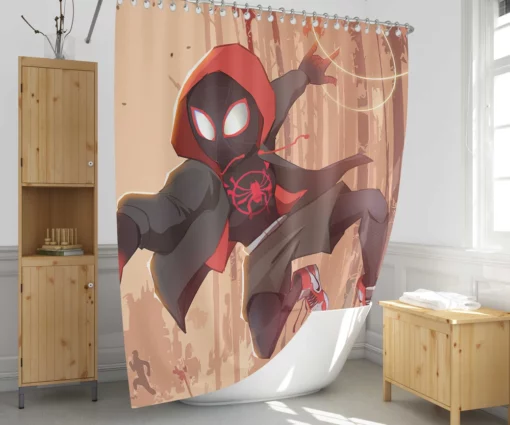 Miles Morales Spider Verse Journey Shower Curtain 1