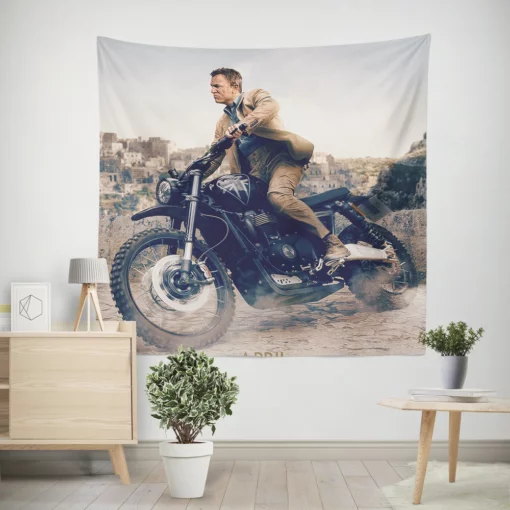 No Time to Die James Bond Returns Wall Tapestry