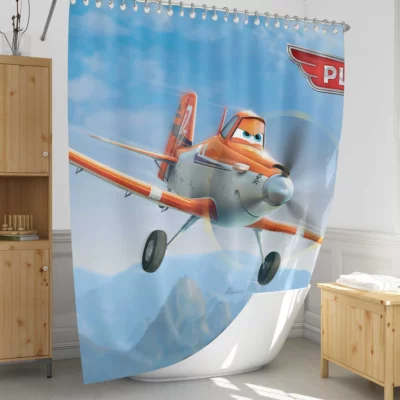 Planes High Flying Animated Adventure Shower Curtain 1