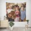 Poms Cheerleading Comedy Fun Wall Tapestry