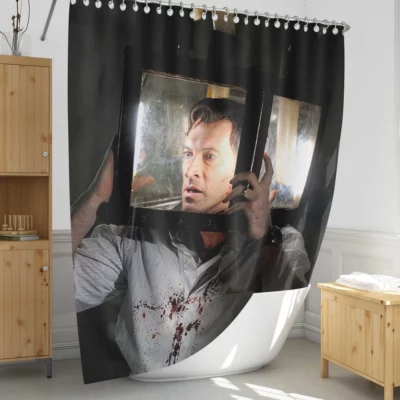 Saw V Scott Patterson Deadly Game Shower Curtain 1