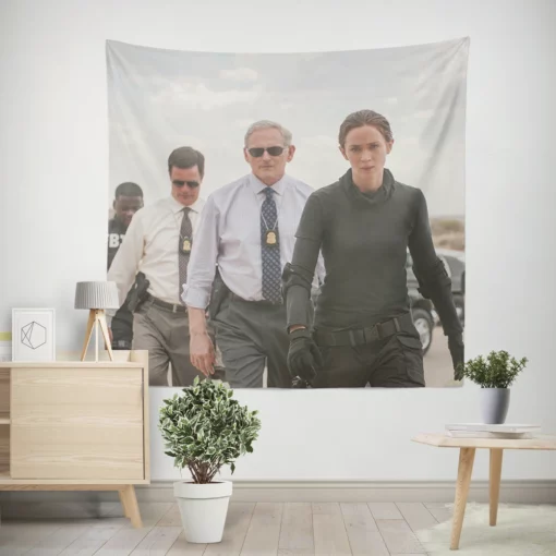 Sicario Emily Blunt Gritty Journey Wall Tapestry