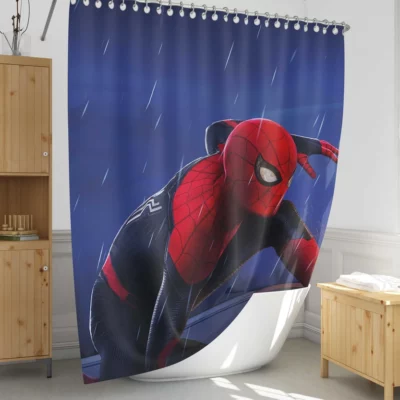 Spider Man Far From Home Berlin Shower Curtain 1