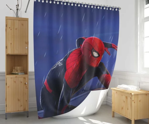 Spider Man Far From Home Berlin Shower Curtain 1