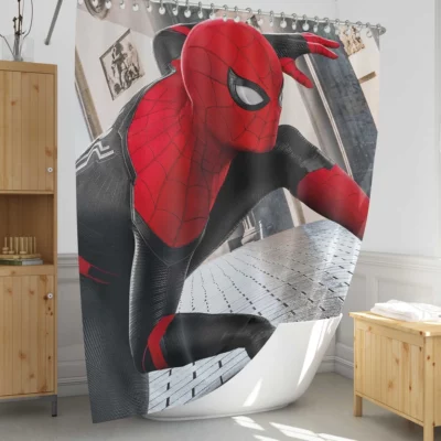Spider Man Far From Home London Shower Curtain 1