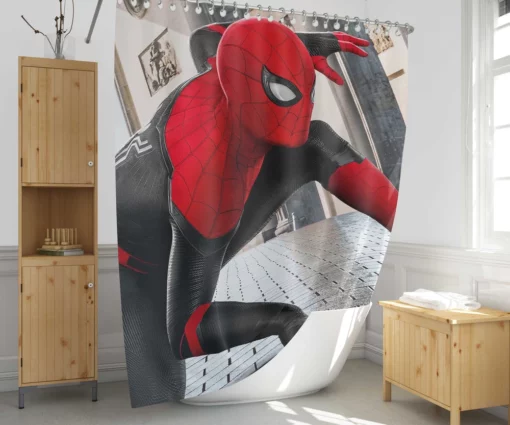 Spider Man Far From Home London Shower Curtain 1