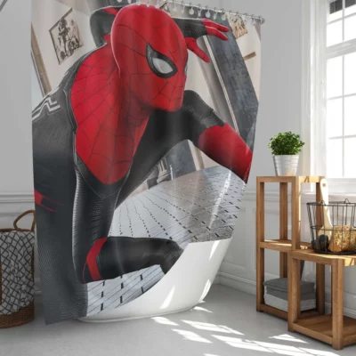 Spider-Man Far From Home London Shower Curtain