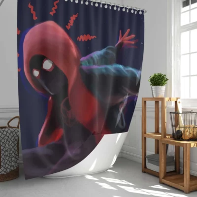 Spider-Verse Miles Epic Journey Shower Curtain